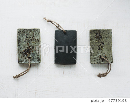 Natural handmade soap on a white background Natural handmade soap on a white background 47739198