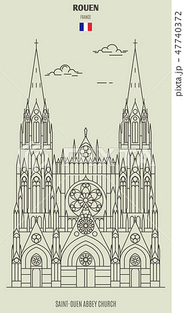 Saint-Ouen Abbey Church in Rouen, France 47740372