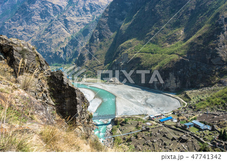Mountain river near the village of Tal, Nepal. Mountain river near the village of Tal, Nepal. 47741342