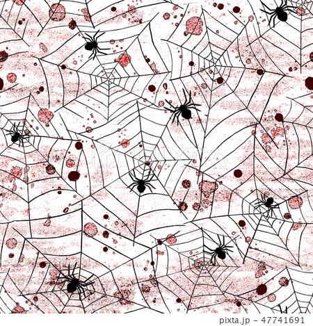 Grunge halloween abstract seamless pattern  47741691