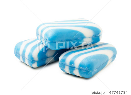Three pieces of blue soap Three pieces of blue soap 47741754