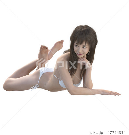 女性　解剖　筋肉　３DCG　イラスト素材 47744354