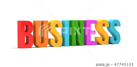 Business word. 3D Render illustration in white background Business word. 3D Render illustration in white background 47745133