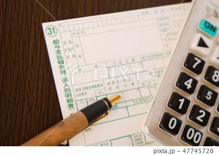 給与支払報告書　経理　法定調書 47745720