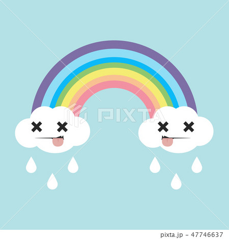 Cute Pastel rainbow cartoon 47746637