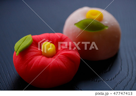 上生菓子・寒椿と玉椿 上生菓子・寒椿と玉椿 47747413