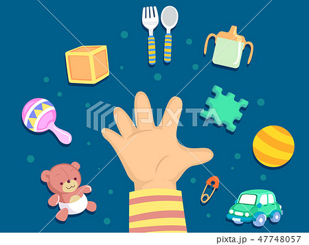 Toddler Hand Intellectual Development Illustration Toddler Hand Intellectual Development Illustration 47748057