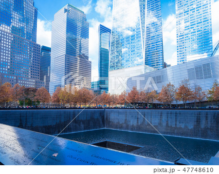 ニューヨーク 9 11メモリアル サウスプールの写真素材
