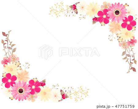 春の花の背景のイラスト素材 47751759 Pixta