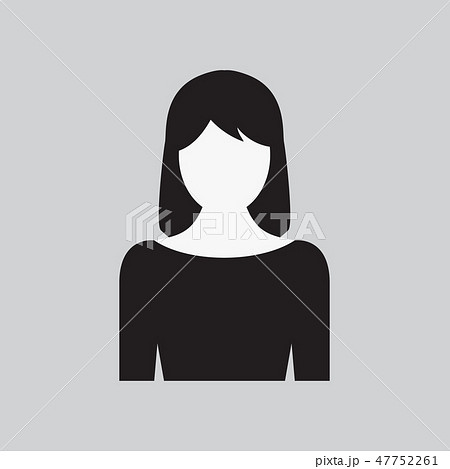Woman icon. Female web sign, Avatar picture app Woman icon. Female web sign, Avatar picture app 47752261