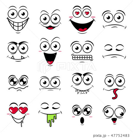 Set of cute happy smiley emoticons,vector illustration Set of cute happy smiley emoticons,vector illustration 47752483