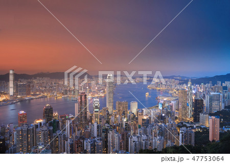 Victoria Harbor as viewed atop Victoria Peak Victoria Harbor as viewed atop Victoria Peak 47753064