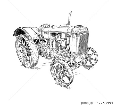 Hand Drawn Tractor Vector Illustration Agriculture Machine Engraving Style  Drawing Modern Crop Production Vehicle Doodle Isolated Stock Vector Image   Art  Alamy