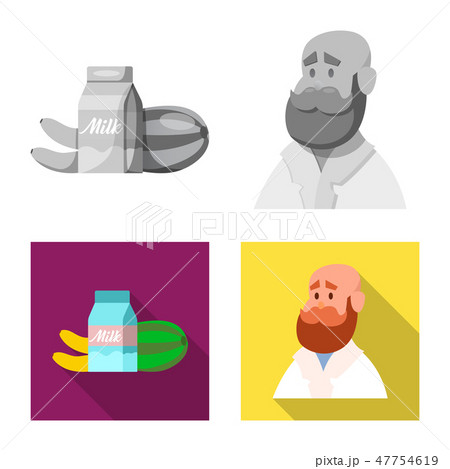 Isolated object of genetic and plant logo. Set of genetic and biotechnology stock symbol for web. 47754619