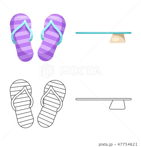 Vector design of pool and swimming symbol. Set of pool and activity stock vector illustration. 47754621
