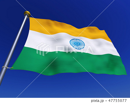 国旗 旗 フラッグ インドのイラスト素材