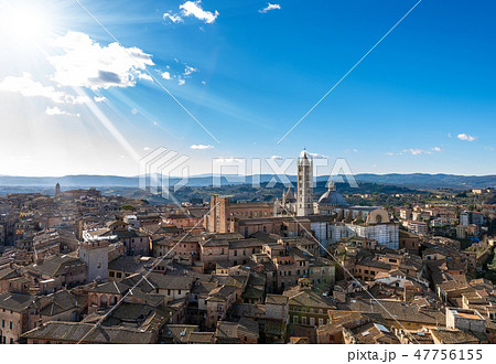 Siena cityscape with the Cathedral - Tuscany Italy 47756155