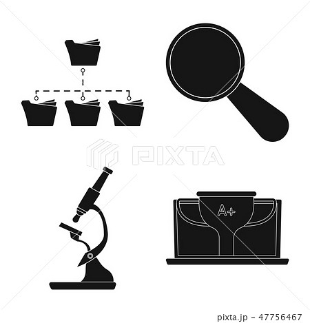 Vector illustration of education and learning sign. Set of education and school vector icon for Vector illustration of education and learning sign. Set of education and school vector icon for 47756467