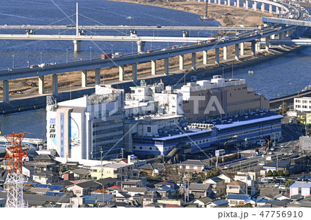 日本の東京都市景観 ボートレース江戸川などを望む 47756910
