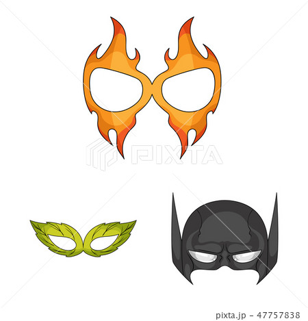 Vector design of hero and mask logo. Set of hero and superhero stock vector illustration. 47757838
