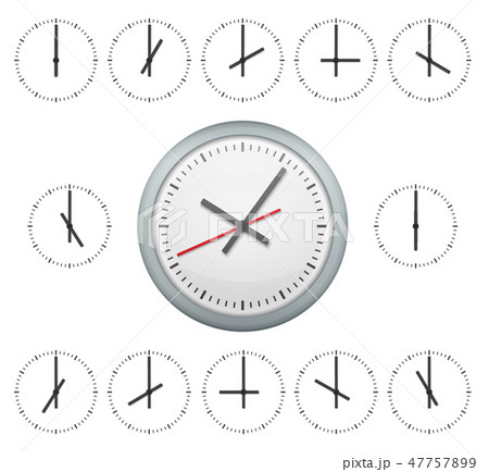 Clock without numbers isolated on white. Clock without numbers isolated on white. 47757899