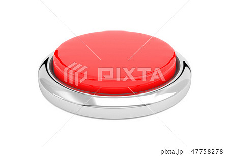 Red push button. Alert element. 3d render illustration Red push button. Alert element. 3d render illustration 47758278