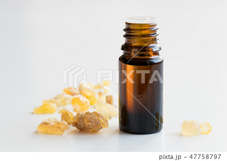 A bottle of frankincense essential oil A bottle of frankincense essential oil 47758797