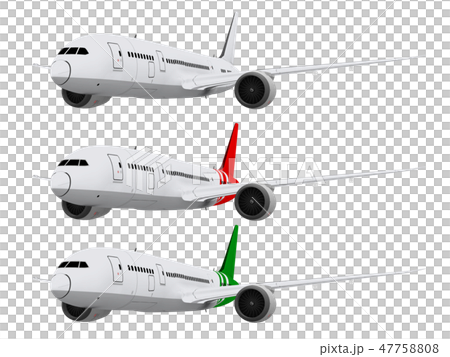 飛行機　旅客機　ジェット機　航空機　カラーバリエーション 47758808