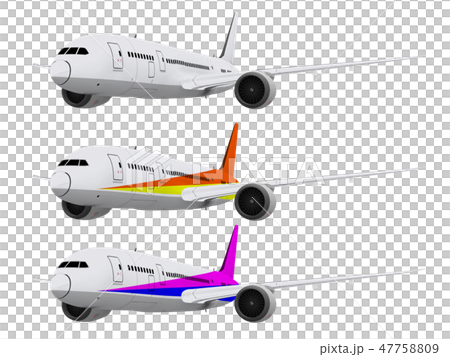 飛機客機噴氣式飛機顏色變化 47758809