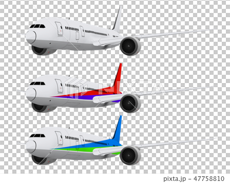飛行機　旅客機　ジェット機　航空機　カラーバリエーション 47758810