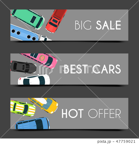 Exclusive car care set of banners vector illustration. Car service. Transportation services in good 47759021