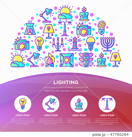 Lighting concept in half circle Lighting concept in half circle 47760264