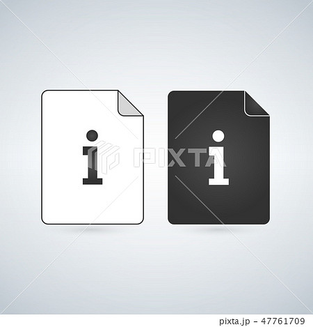 Manual Document file vector icon with info letter Manual Document file vector icon with info letter 47761709