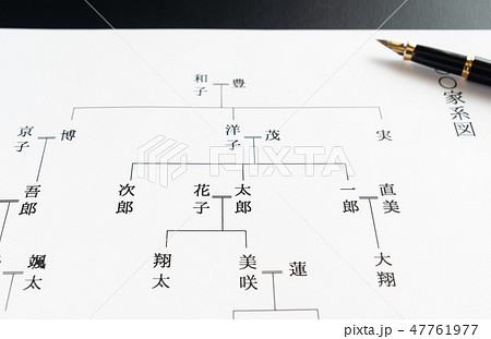 家系図　祖先　親戚　ルーツ 47761977
