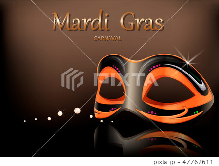 Mardi Gras carnival mask. Greeting card Mardi Gras carnival mask. Greeting card 47762611