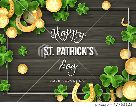St. Patricks Day greeting holiday design. 47763122