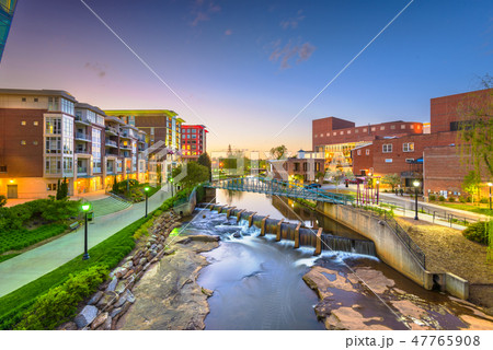 Greenville, South Carolina, USA downtown cityscape 47765908