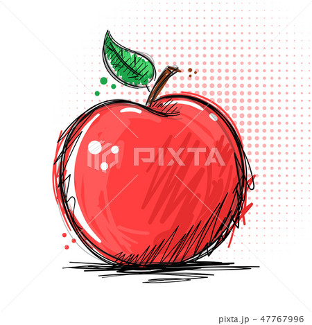 Ink and marker - apple illustration Ink and marker - apple illustration 47767996