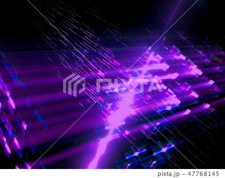 Abstract glowing grid and rays - digitally generated image 47768145