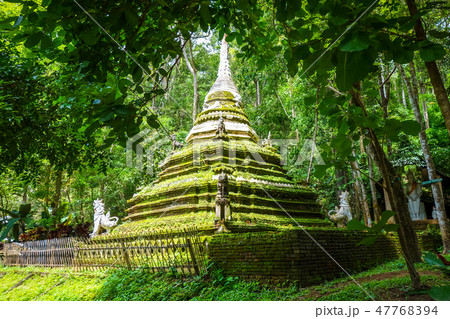 Wat Palad temple stupa, Chiang Mai, Thailand Wat Palad temple stupa, Chiang Mai, Thailand 47768394