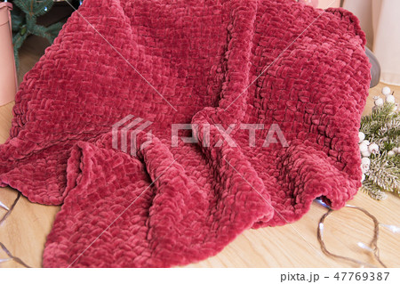 very thin and beautiful blanket close up 47769387