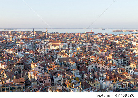 Aerial view of Venice at dawn, Italy Aerial view of Venice at dawn, Italy 47769930