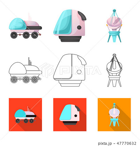 Isolated object of mars and space logo. Collection of mars and planet stock vector illustration. Isolated object of mars and space logo. Collection of mars and planet stock vector illustration. 47770632
