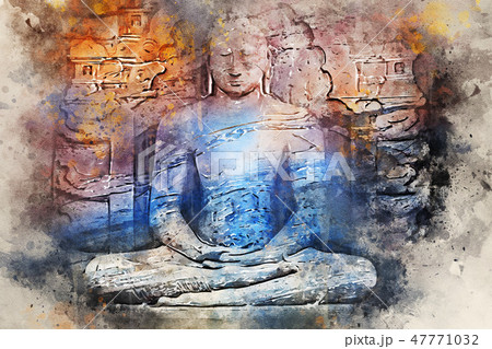 Sitting Buddha in Polonnaruwa ruin complex Gal Vihara Sitting Buddha in Polonnaruwa ruin complex Gal Vihara 47771032