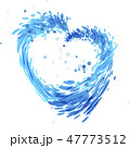 Splash water heart vector 47773512