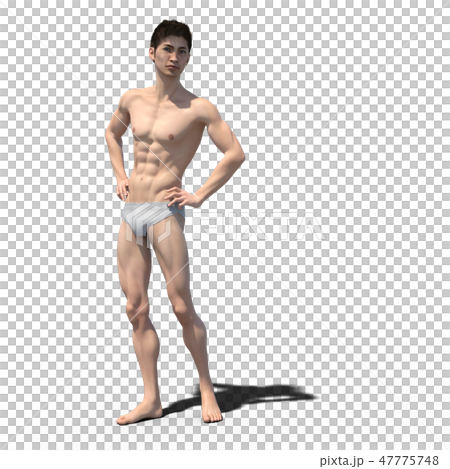 Male anatomy muscle 3DCG illustration material 47775748