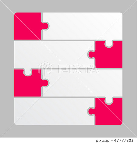 Four Pieces Puzzle Infographics. The Four Steps. 47777803