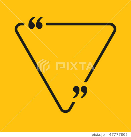 Template vector quote triangle with bracket empty. Template vector quote triangle with bracket empty. 47777805