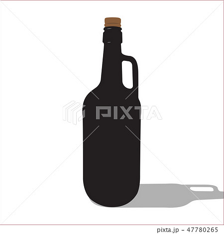 Vector beer or wine black silhouette isolated 47780265