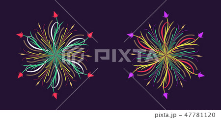 Floral flourish ornament in calligraphic style Floral flourish ornament in calligraphic style 47781120
